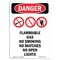Signmission Safety Sign, OSHA Danger, 5" Height, Flammable Gas No, Portrait OS-DS-D-35-V-1237 - alternate 1